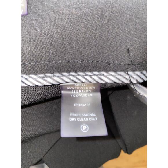 Calvin Klein Black Traditional Straight Leg Dress Pants Plus Size 18W - Picture 6 of 8